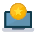 Illustration of a computer with a star icon (Special Site)