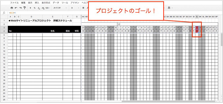 プロジェクトの見取り図 スケジュール表の作り方 超基礎編 投稿一覧 ものさす Monosus